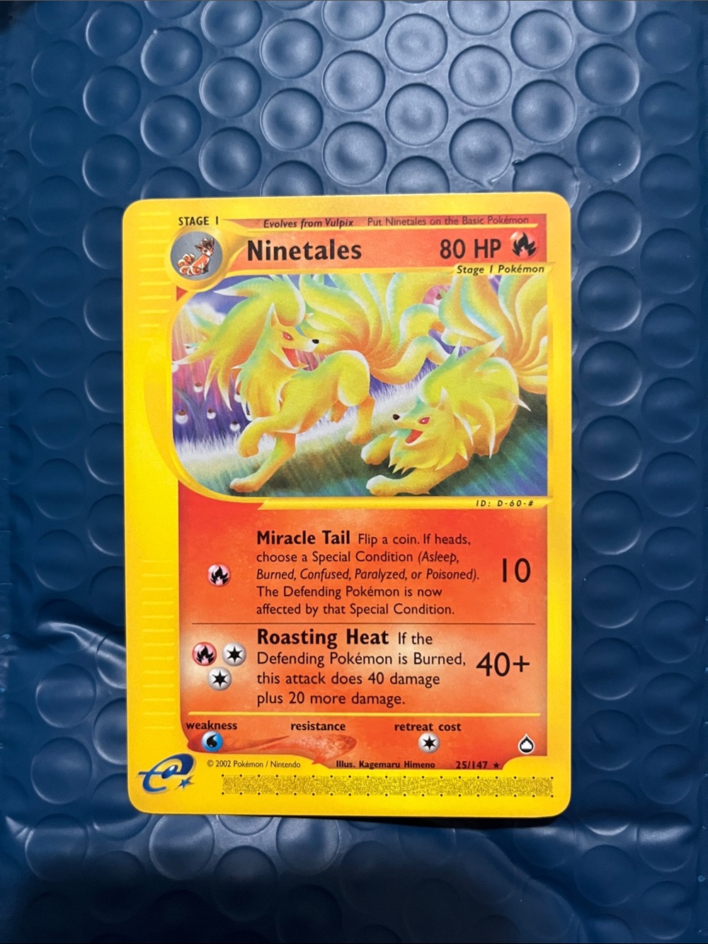 Ninetales Pokémon Card - e-reader 2002 Nintendo